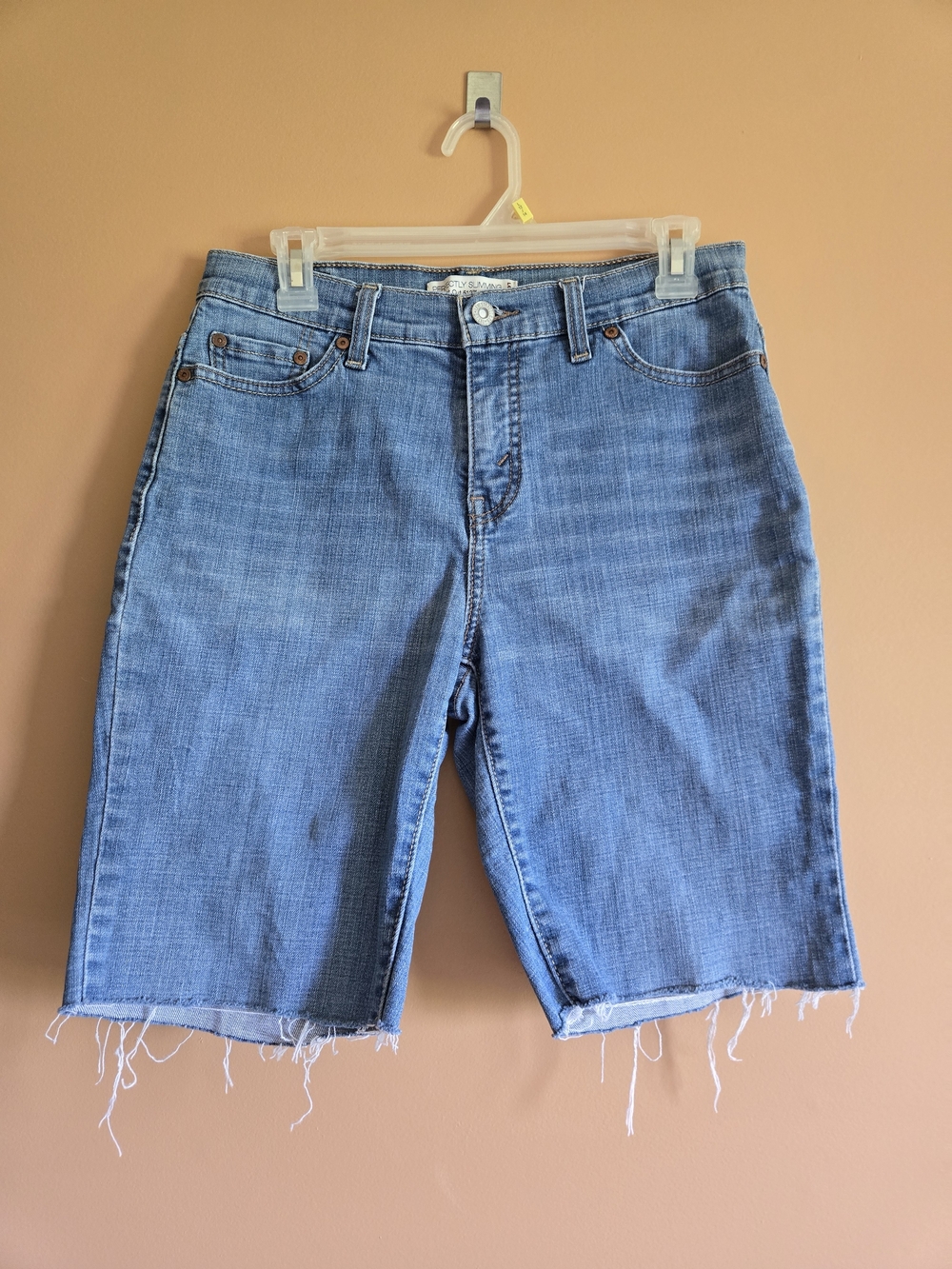 Levi's Perfectly Slimming Cut-Off Denim Shorts, 10